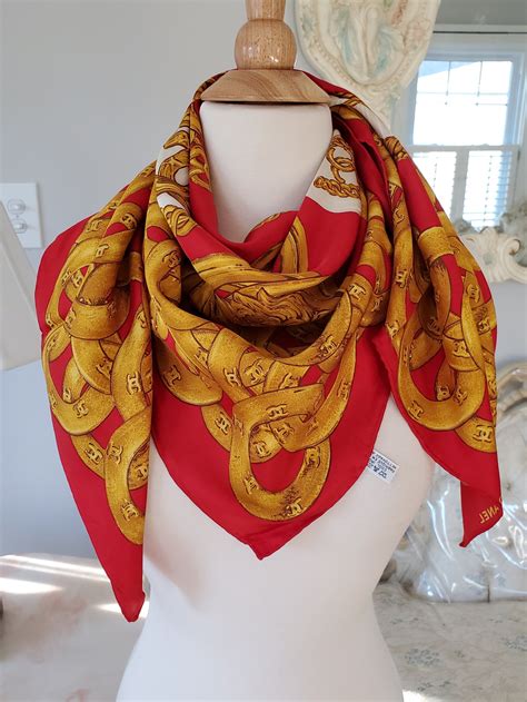 chanel polyester scarf 30 inch|chanel scarf for sale.